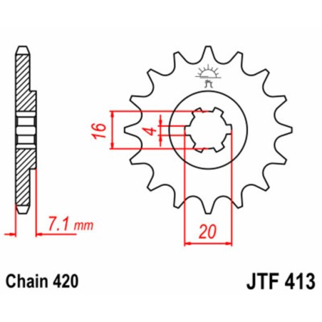 Piñon JT SPROCKETS acero 413 - 420