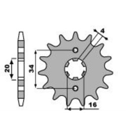 Piñón PBR acero estándar 263 - 428