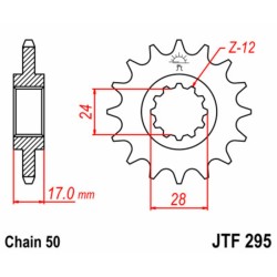 JT SPROCKETS Steel Standard Front Sprocket 295 - 530 2