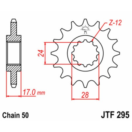 JT SPROCKETS Steel Standard Front Sprocket 295 - 530