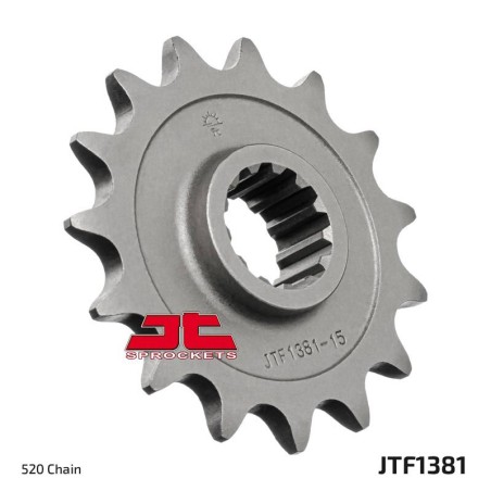 Piñón con goma anti-ruido JT SPROCKETS acero 1381 - 520