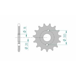 Piñón AFAM acero estándar 20211 - Paso 420