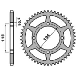 Piñón PBR acero estándar 710 - 428 2