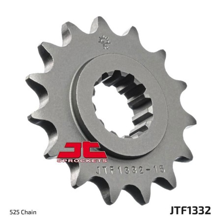 Piñón con goma anti-ruido JT SPROCKETS acero 1332 - 525