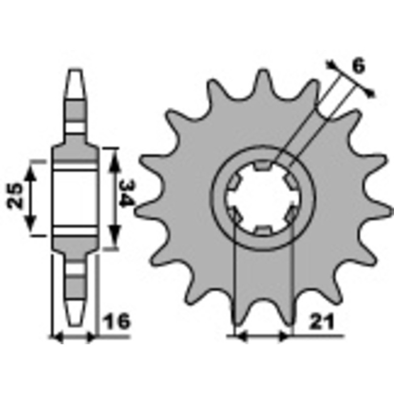 Piñón PBR acero estándar 2152 - 520