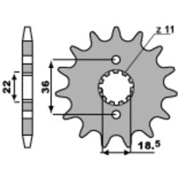 Piñón PBR acero estándar 2506 - 520