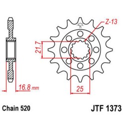 Piñón JT SPROCKETS acero estándar 1373 - Paso 520