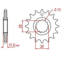 Piñón JT SPROCKETS acero estándar 15 dientes 1591 - Paso 525