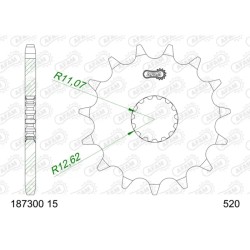 Piñón AFAM acero estándar 187300 - 520