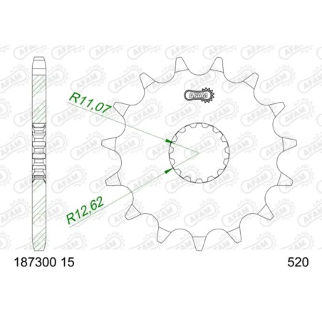 Piñón AFAM acero estándar 187300 - 520