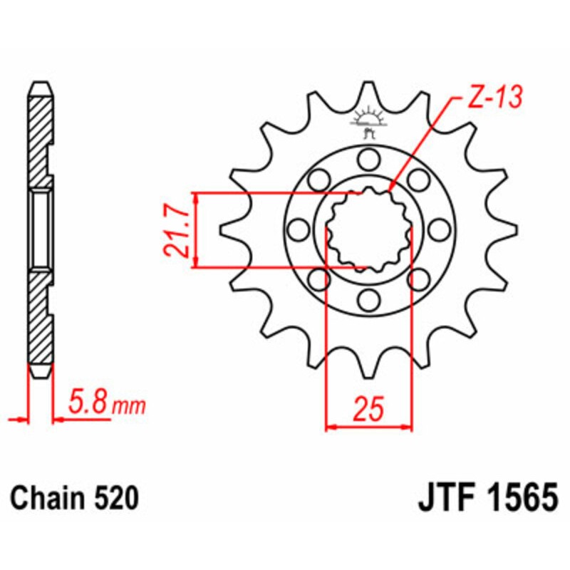 Piñon JT SPROCKETS acero 1565 - 520
