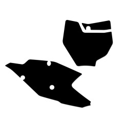 Kit adhesivos portanúmeros Blackbird KTM SX/SX-F 19 standard/negro