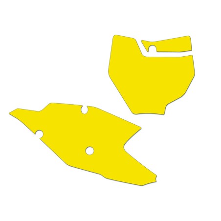 Kit adhesivos portanúmeros Blackbird KTM SX/SX-F 19 standard/amarillo