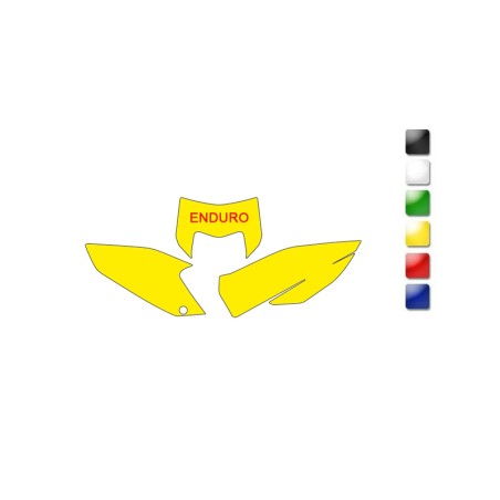 BLACKBIRD Plate Stickers Black Husqvarna TE-FE 125&+