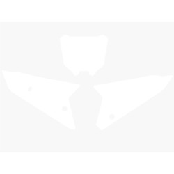 Juego adhesivos porta números BLACKBIRD blanco Honda CRF450