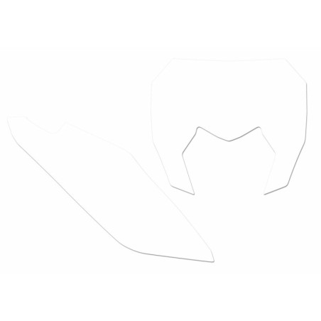 Juego adhesivos porta números BLACKBIRD blanco Sherco SE / SE-F