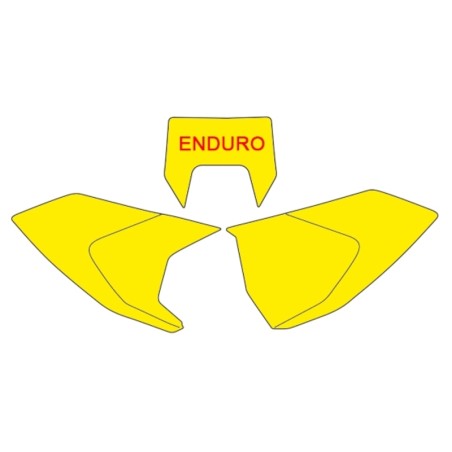 Juego adhesivos porta números BLACKBIRD amarillo Husqvarna TE / FE