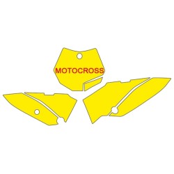 BLACKBIRD Plate Stickers Blue KTM SX65