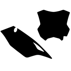 Kit adhesivos portanúmeros Blackbird KX450 19 standard/negro