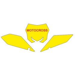 BLACKBIRD Plate Stickers White Suzuki RM-Z450 2