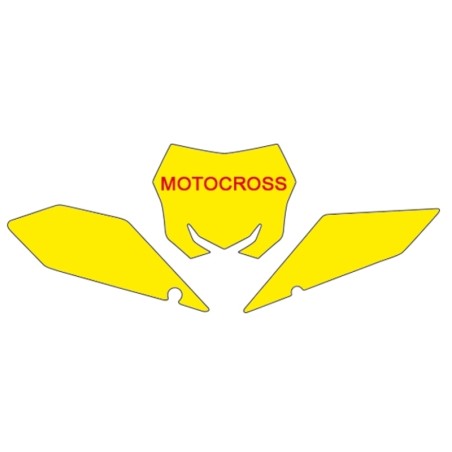BLACKBIRD Plate Stickers White Suzuki RM-Z450