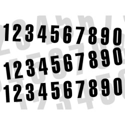 Numeros de carrera negro - Pack de 3 Uds BLACKBIRD PVC 5047/20/2