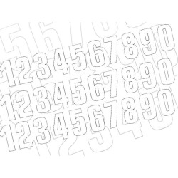 Numeros de carrera blanco - Pack de 3 uds BLACKBIRD PVC 5048/10/2