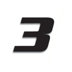 Numeros de carrera negro - Pack de 3 Uds BLACKBIRD PVC 5049/20/3