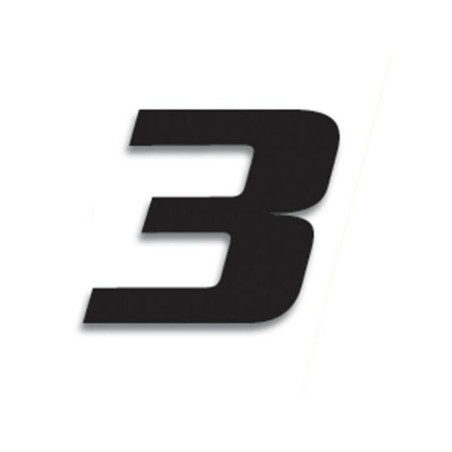 Numeros de carrera negro - Pack de 3 Uds BLACKBIRD PVC 5049/20/3