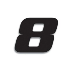 Numeros de carrera negro - Pack de 3 Uds BLACKBIRD PVC 5049/20/8