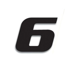 Numeros de carrera negro - Pack de 3 Uds BLACKBIRD PVC 5049/20/6