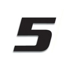 Numeros de carrera negro - Pack de 3 Uds BLACKBIRD PVC 5049/20/5