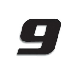 Numeros de carrera negro - Pack de 3 Uds BLACKBIRD PVC 5049/20/9