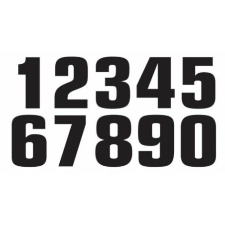 TECNOSEL Race Number 3 20x13cm Black Set of 3