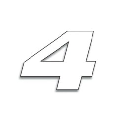 Numeros de carrera blanco - Pack de 3 uds BLACKBIRD PVC 5049/10/4