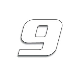Numeros de carrera blanco - Pack de 3 uds BLACKBIRD PVC 5049/10/9