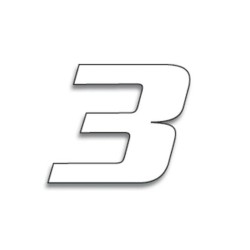 Numeros de carrera blanco - Pack de 3 uds BLACKBIRD PVC 5049/10/3