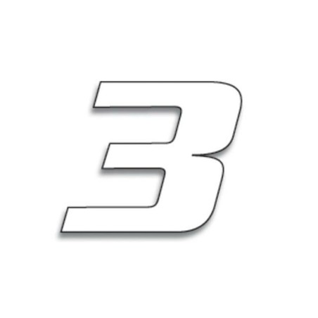 Numeros de carrera blanco - Pack de 3 uds BLACKBIRD PVC 5049/10/3